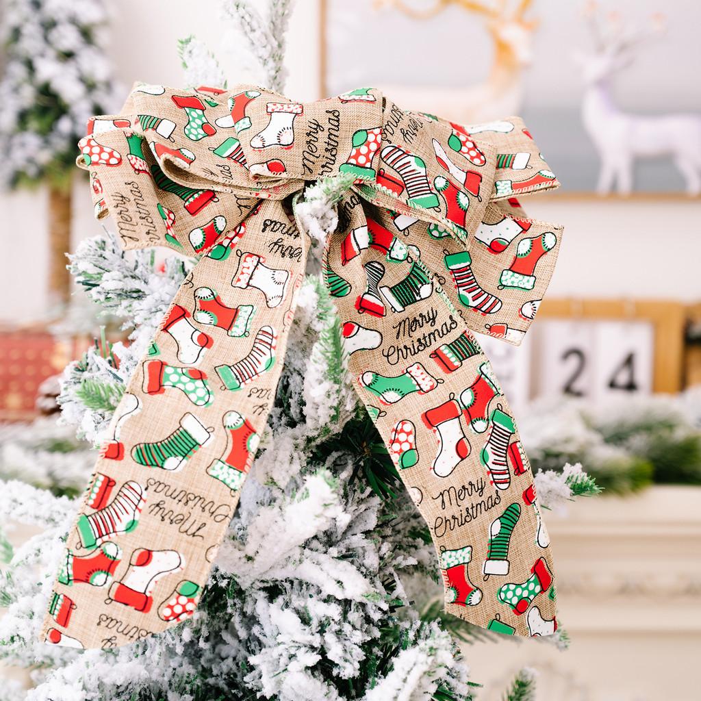 Decorative Christmas Whimsical Bows In Bright Fabrics For Joyful Decor Seasonal