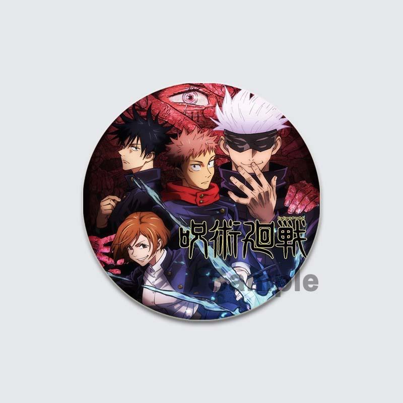 32/44/58mm Anime Jujutsu Kaisen Insigna Figura Gojo Satoru Yuji Itadori Desene animat rotund Ace lucrate manual DIY Rucsac Guler Brosa Accesorii