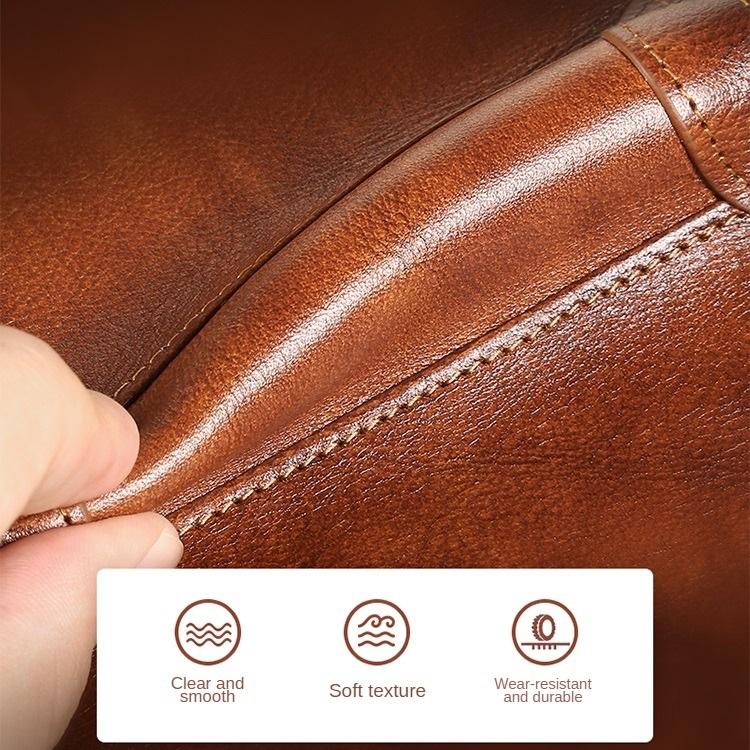 Men's Genuine Leather Anti-theft Multi-card Short Wallet