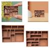 Miniature Trinket Shelf Wood Jewelry Organizer Collectibles Holder Collectible Stone Stand Portable Wooden Mini Jewelry Holder