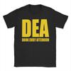 DEA Drink Every Afternoon Cocktail T Shirt  Pure Cotton Clothes Vintage Short Sleeve Round Neck Tee Shirt Plus Size TShirts