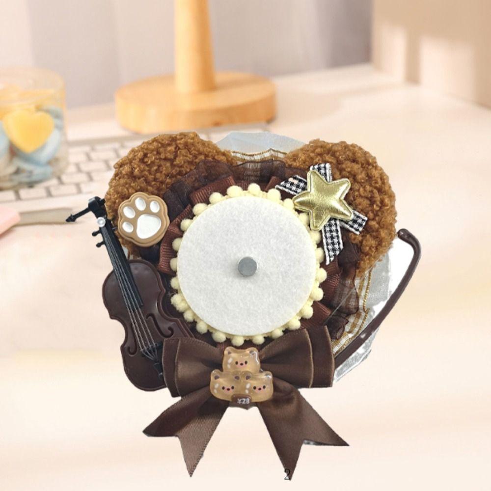 Crafts Cute Badge Holder Bow Decoration Badge Decoration Tray  Badge Organizer