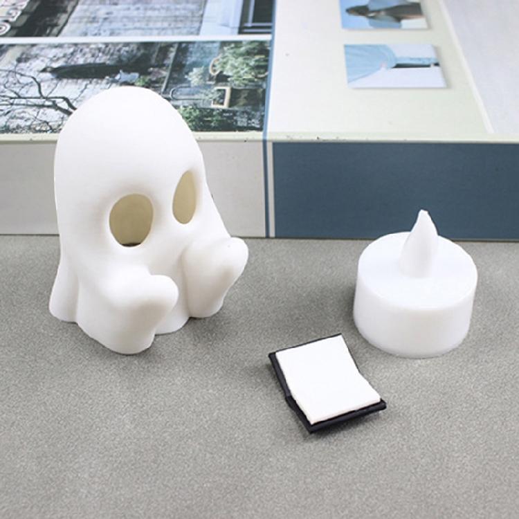 Light Up Halloween Ghosty Decors,Decorative Ghosty Figurines LED Ghosty Decors Halloween Party Decorations for Shelf