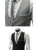 Koreansk Stil Slim Fit Herrväst med Tre Knappar - Trendig Brittisk Affärsmode i Fyra Färger