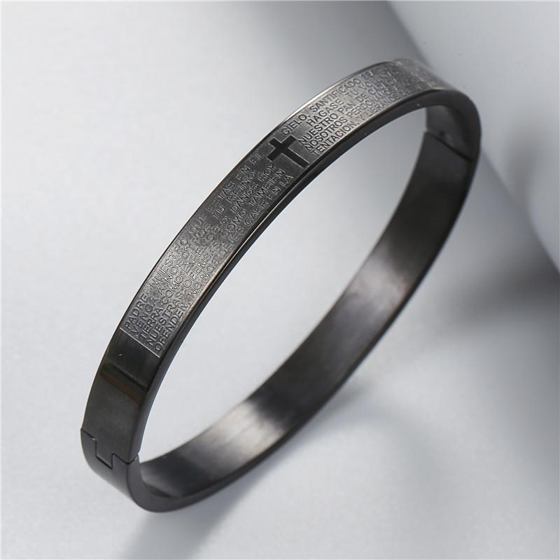 Geometric Stainless Steel Letter Bracelets For Men And Women Trendy Punk Accessories