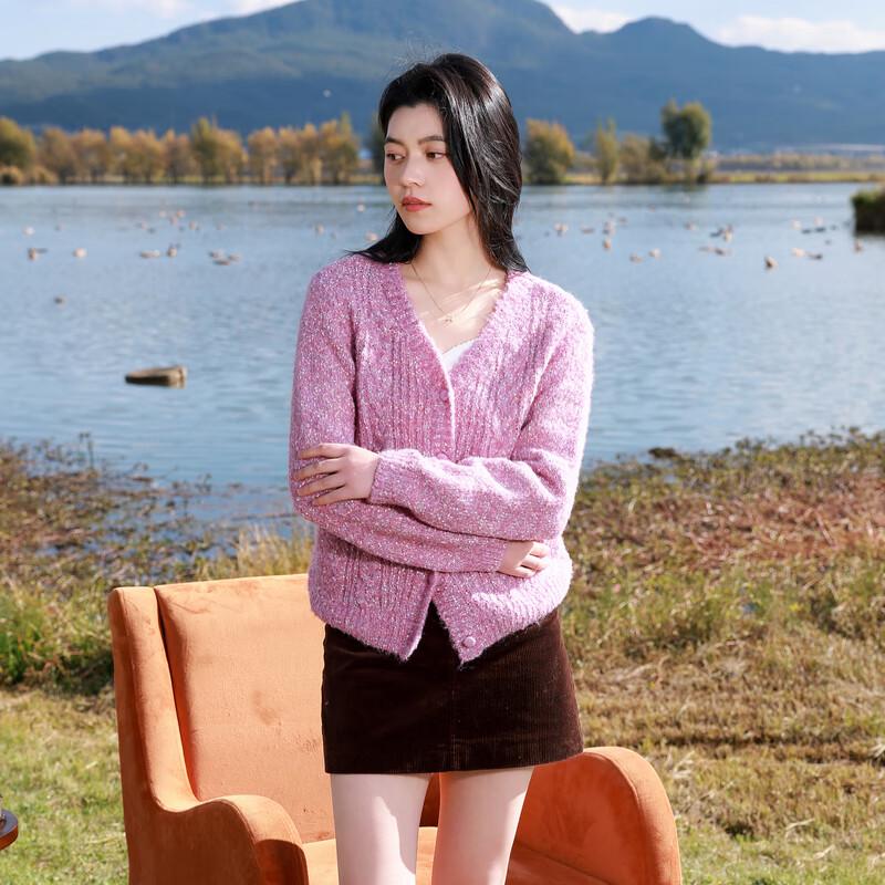 

Женский трикотажный кардиган Sancai больших размеров, весна 2026, с V-образным вырезом L 165/92B