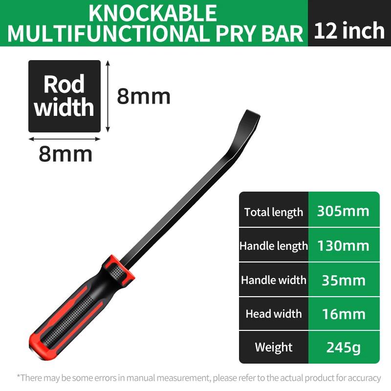 Multi-Function Long Pry Bar 8 12 18 24 Inch Tire Heavy Duty Crowbar Strike Cap Nail Puller Car Repair CV-R Removal Hand Tools