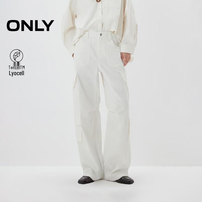 ONLY Women s Tencel Blend Workwear Straight Pants L