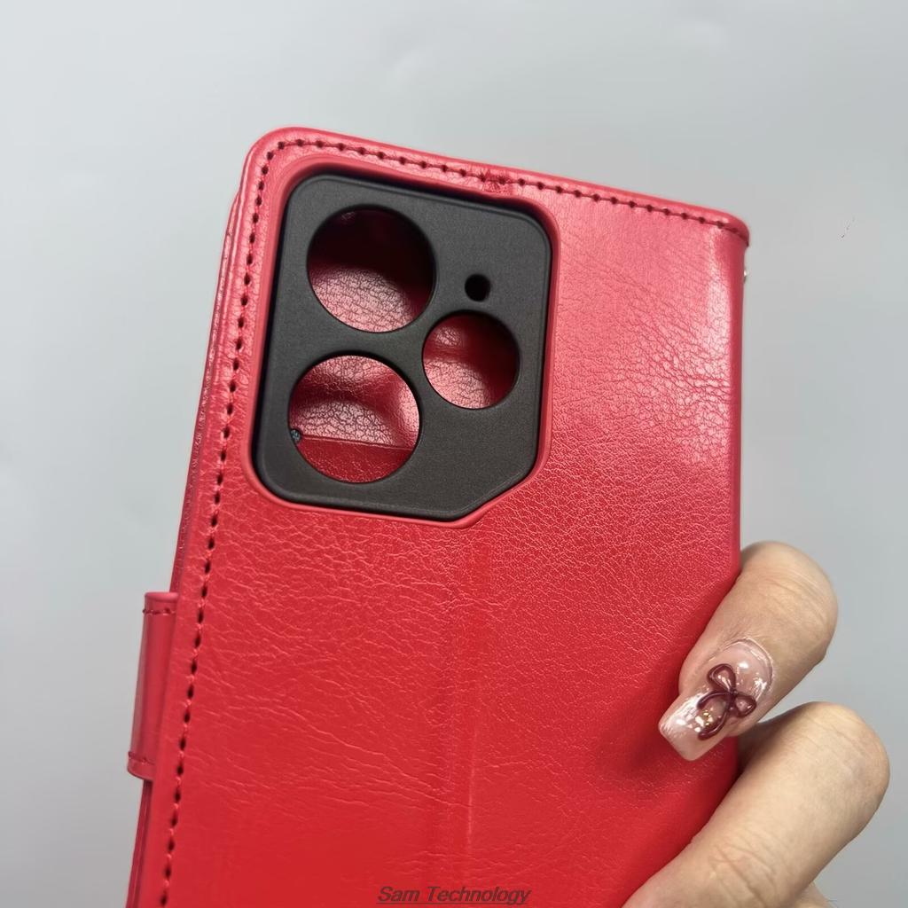 Etui z okładką na karty dla OPPO Realme Neo 7 5G / Realme Neo7 5G Skórzane etui z klapką Retro etui portfelowe Biznesowe Fundas Coque