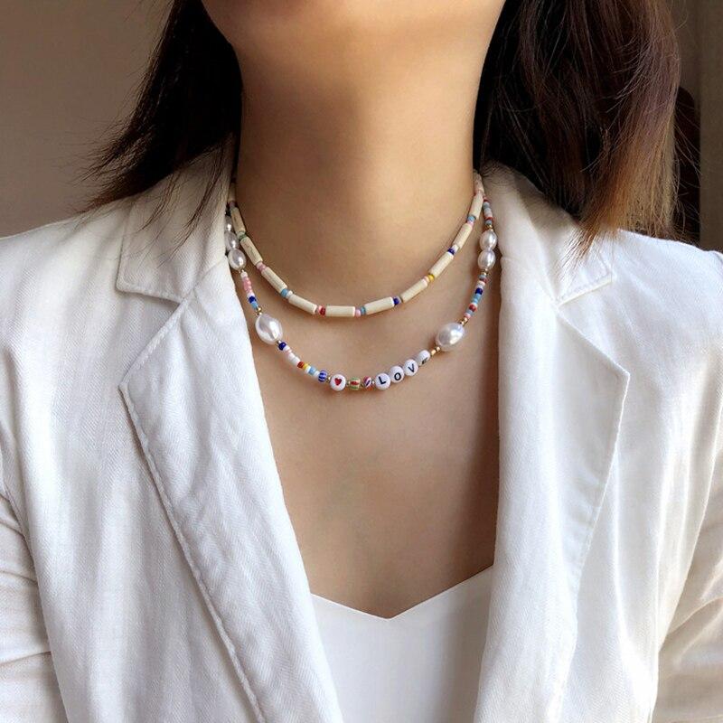 Buy Necklace for Women Letter Bead 