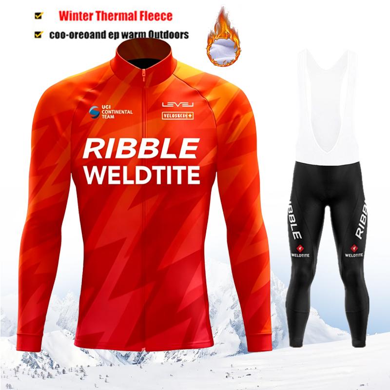 Winter Thermal Fleece Cycling Jersey Set Sports Man Team Bike Suit Mountian Bicycle Clothing Ropa Ciclismo Invierno Hombre 2027