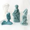 3D Sleeping Shell Mermaid Silicone Candle Mold DIY Handicrafts Sculpture Multi-form Mermaid Home Decoration Gift