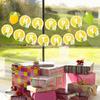 Summer Lemon Fruit Themed Party Decoration Set Yellow Lemon Birthday Cake Card Birthday Pull Flag Decoration