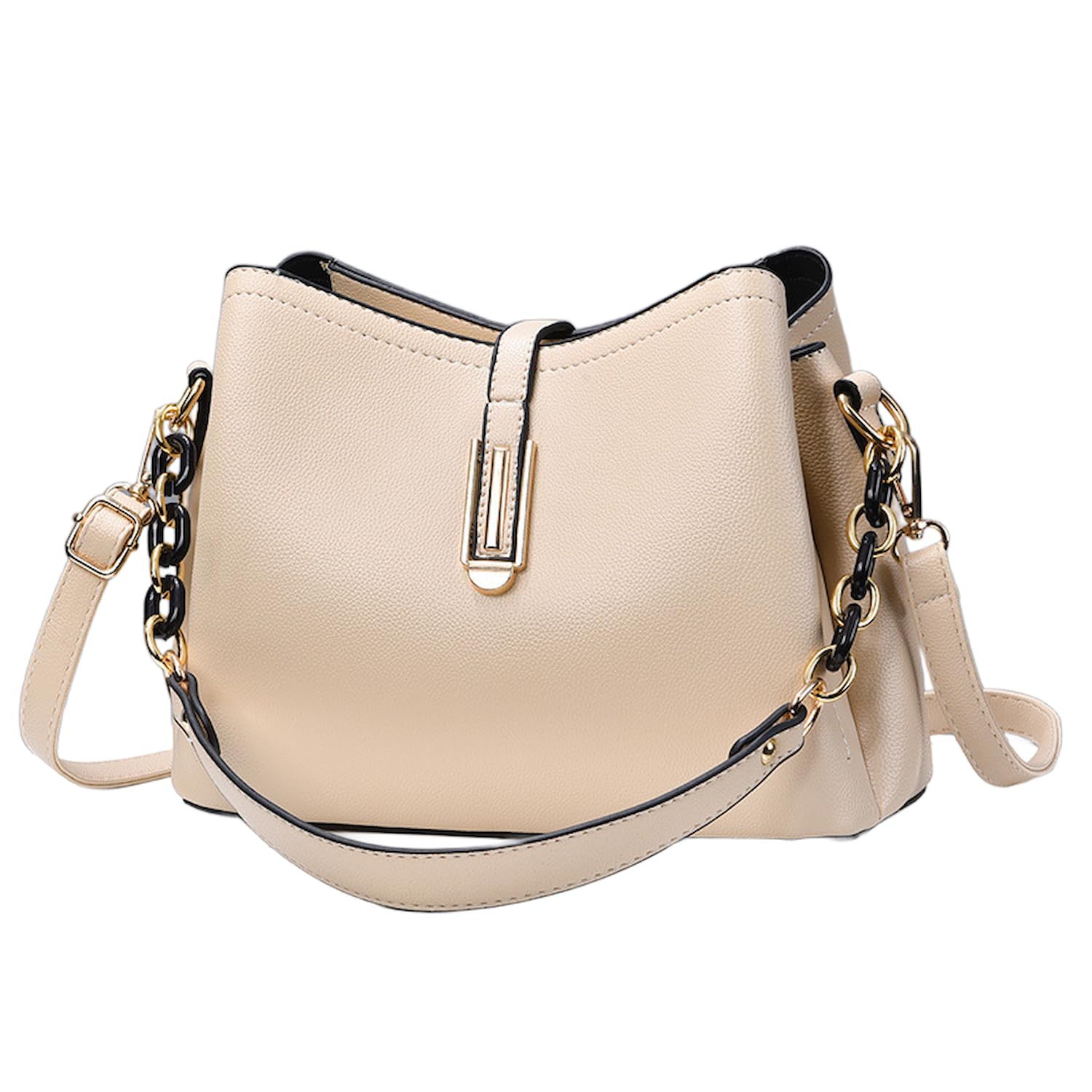 

Shoulder bag for shoulder crossbody with zipper [Welltude] women, handbag, bag, bag, 2-way, self-supporting, (beige) бежевий