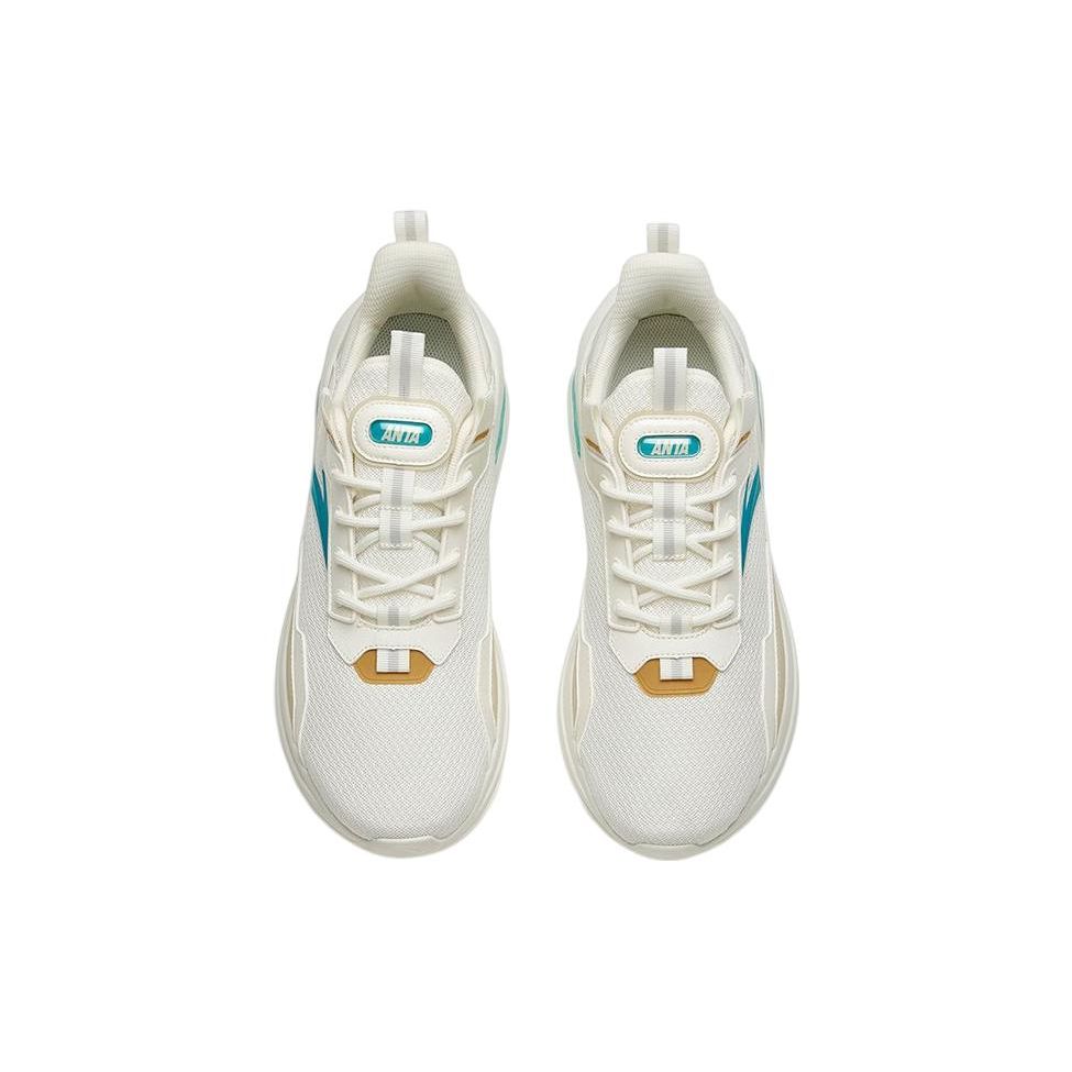 Anta Lifestyle Series Cushioning Breathable Sports Casual Shoes Men Sneakers White Yellow Green 912228877-4