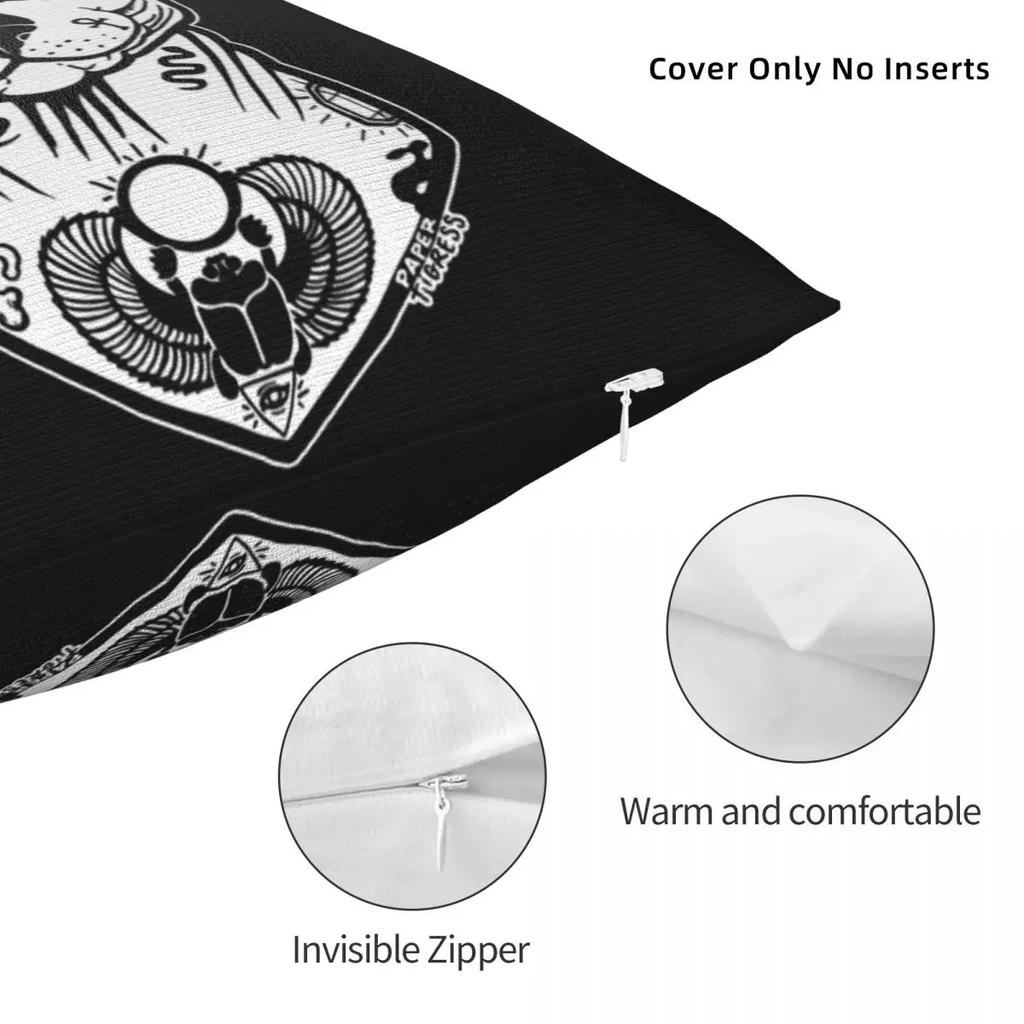 Sphynx Cat Pillow Case Sphynx Tattooed Polyester Bedroom Pillowcase Zipper Spring Retro Cover