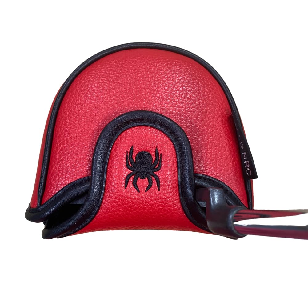 Kryt hlavy golfové hole kryt putteru s kroužkem na klíče pro putter typu pin mallet Cameron spider Kompatibilní s magnetickým uzávěrem Odyssey spider (pro paličku červený)