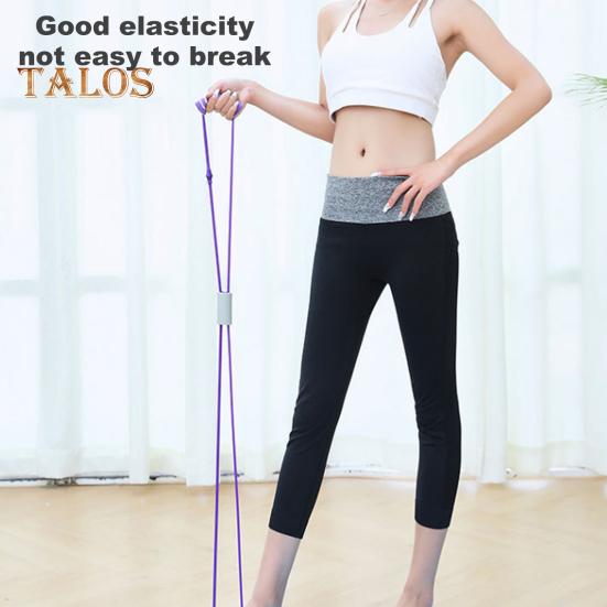 Figure 8 Fitness Resistance Band with Anti-slip Handle Portable Men Women Arm Shoulder Stretch Strength Training Exercise Elastic Strap Tension Rope
