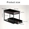Fashionable Sink Pull Out Drawer Rack 2 Tiers Kitchen and Bathroom Organizers Portable Modern Countertop Storage