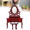 1:12 Puppenhaus Miniatur Schlafzimmermöbel Schminktisch Hocker Modell Spielzeug Zubehör Simulation