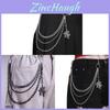 Spinnennetz Metall Taille Kette Mit Mehreren Ringen Für Punk Hip Hop Stil Männer Frauen