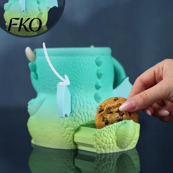 Eisbecher-Halter, Drachenform, mit Griff und Keksaufbewahrung, Schlafzimmer-Küchenzubehör, Auslaufsicherer isolierter Behälter,