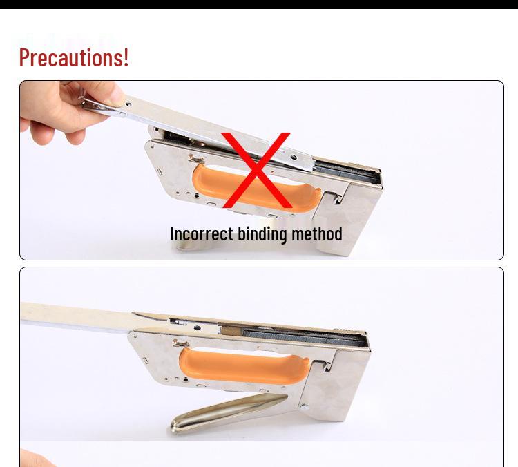 Manual Air Brad Nailer & U-Shaped Nail Stapler for Advertising Canvas & Oil Painting 1008F