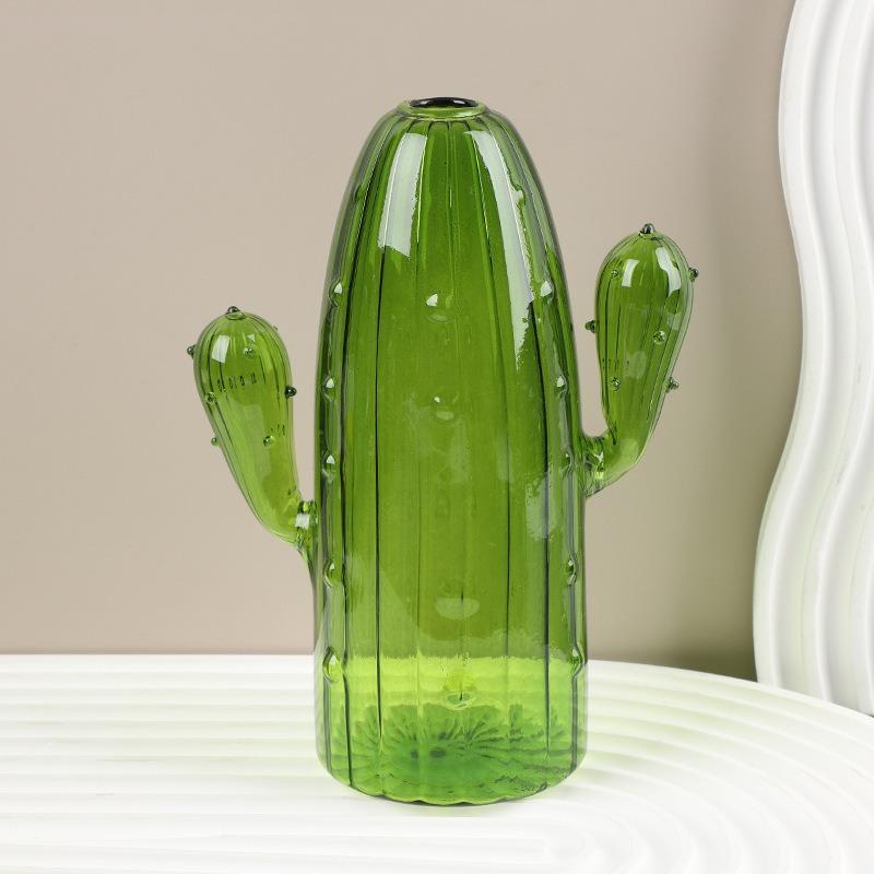 Colourful Glass Vase, Desktop Decorative Item, Cactus Vase, Plant Hydroponic Flower Pot, Living Room and Bedroom Decorative Item
