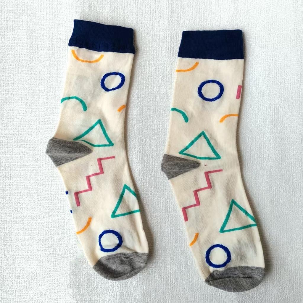 Japanese Wave Stripes Cotton Socks Women Solid Color Ankle Boot Styling Harajuku Christmas Girlfriend Gift Pink Yellow Cute