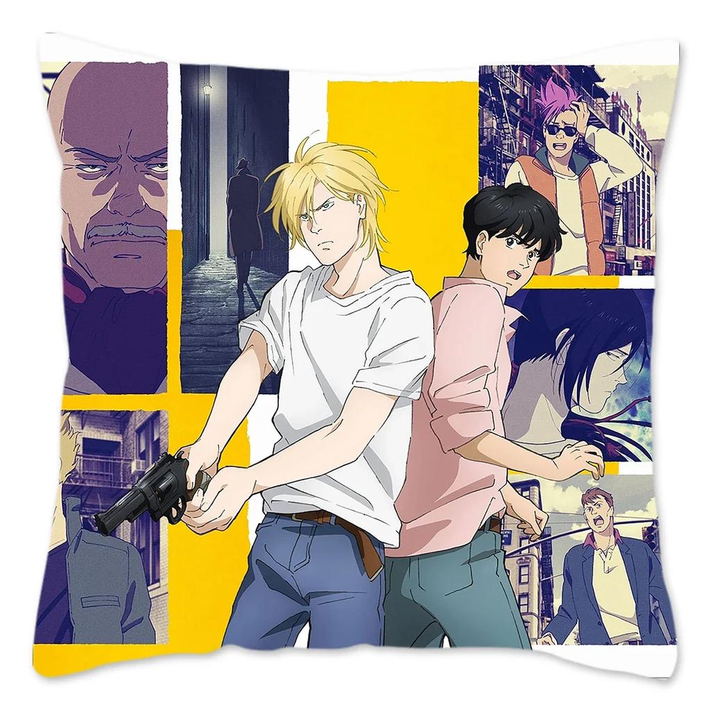 BANANA FISH Anime Cushion Cover for Sofa Throw Pillow Cover Home Decoration Polyester Pillow Case Japan Manga Housse De Coussin