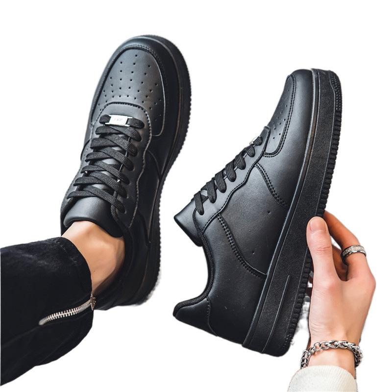 Autumn and winter black casual board shoes Air Force Sports No. 1 black kitchen trendy shoes winter
