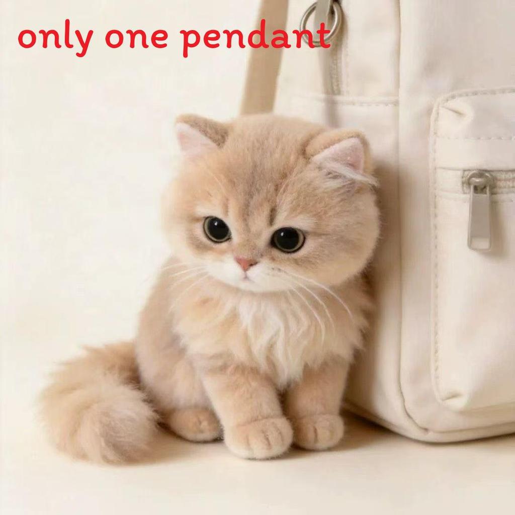 Portachiavi Gatto Peluche Con Materiale Peluche Corto Morbido Per Regalo E Decorazione Borsa