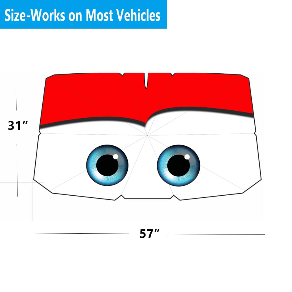 Coricha Windshield Sunshade 2025 Car Light Car Front Windsor Automotive Sun Visor Heat Insulation Protection Accessories, 100% Blocking, Shade,