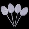 40Pcs Nylon Artificial Silk Rose Leaves Single Leaf Wired Stem Artificial Green Leaves DIY Crafts Floral Decoration Leaf