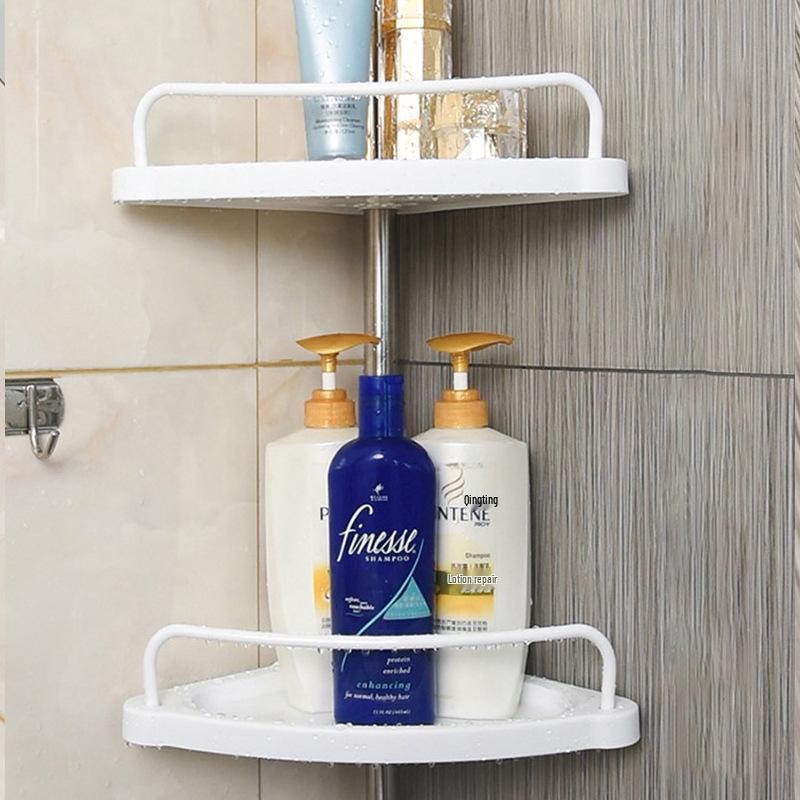 Stainless Steel Multi-Layer Corner Bathroom Rack with Retractable Toilet Storage