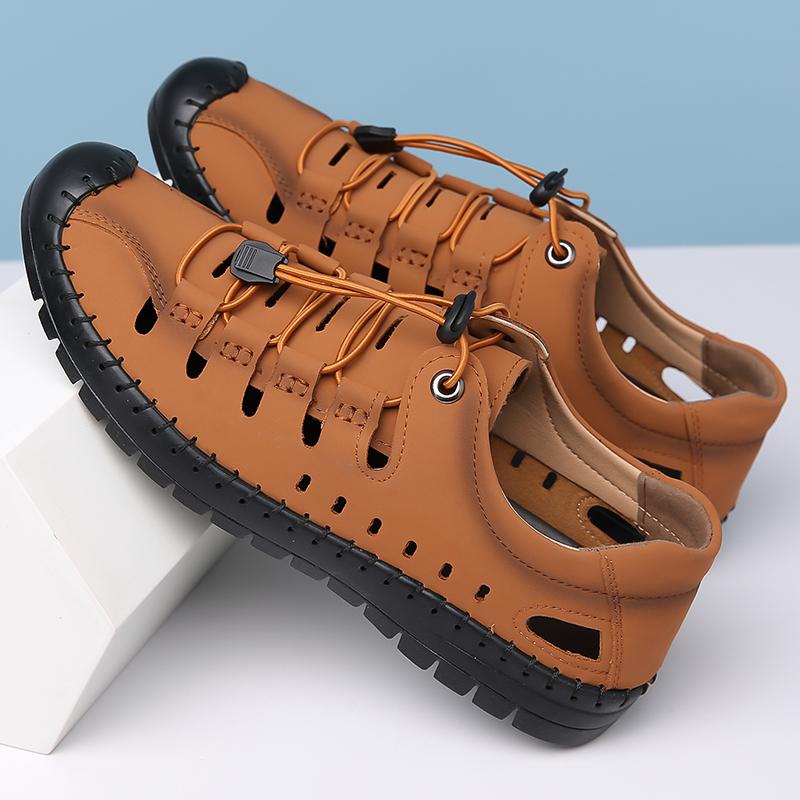 

Men Slippers Sole Open Toe Beach Slides All-match Man Flip Flops Men Sandals Versatile Half Flats Sandals Slides Big Size 48 38 коричневый