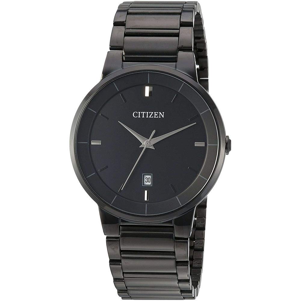 

Citizen Black Plated Japanese Quartz Dress Watch Men s BI5017-50E Stainless-Steel