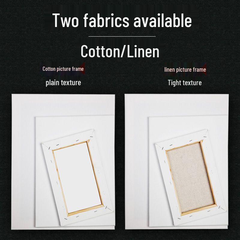 Beginner Acrylic Gouache Oil Painting Canvas with Solid Wood Frame