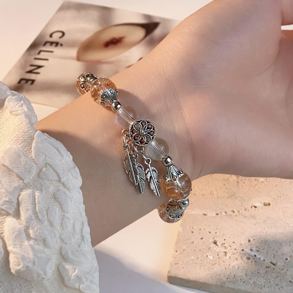 Lotus Geometric Chic Bracelet For Women Handcrafted Beads Stylish Alloy Jewelry