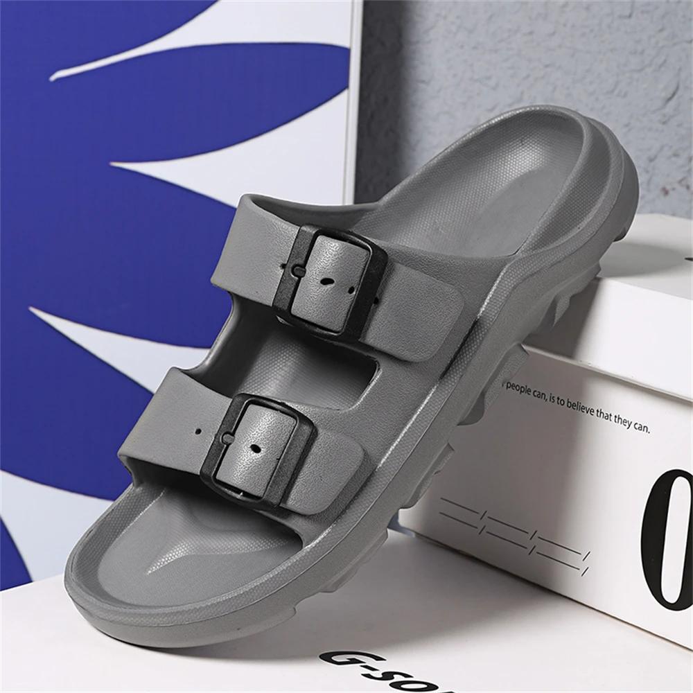 Men's Sandals Brand Men Beach Slippers Summer EVA Soft Lightweight Men's Shoes Outdoor Casual Shoes Men Slides Male Flip-flops