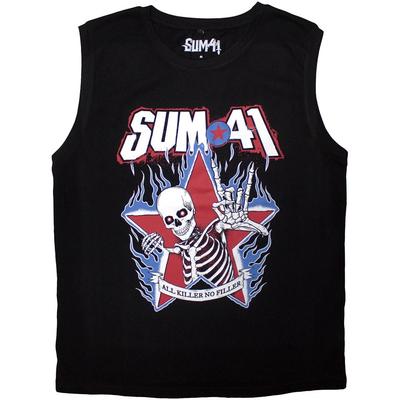 Sum 41 Unisex Tanktop: Nur Knaller keine Füller Skelett (Schwarz) (XX-Large)