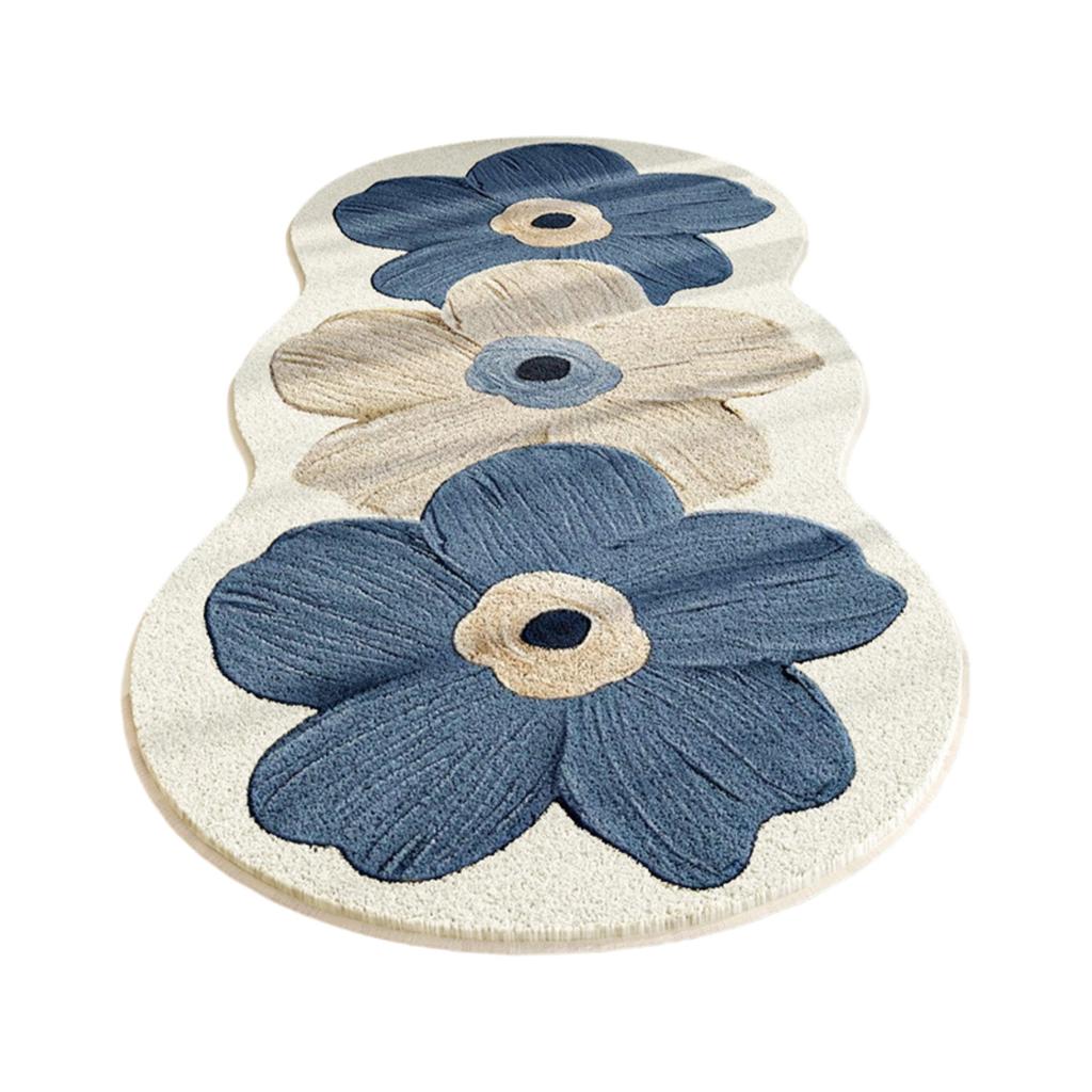 Retro Brown Floral Faux- — Runner, Soft, Warm, And Plush Foot ; Cold- Home Décor