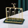 Deer Head Iron 6-Cup Drying Rack with Draining Tray