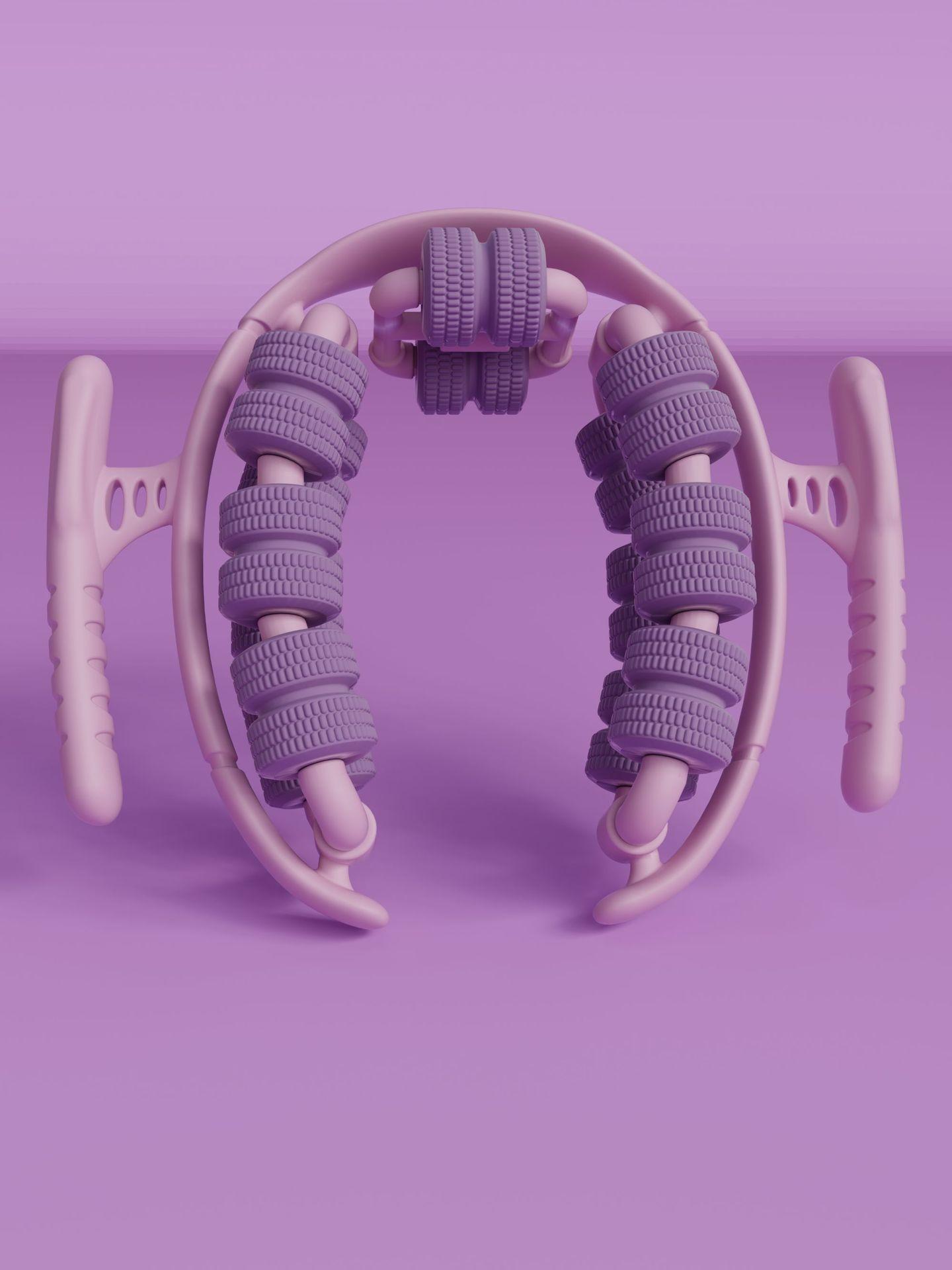 

360° Massage Roller Dual Row Leg Slimming Clamp Hand Massager Simulator For Waist Leg Arm Buttocks Muscle Relaxation Health Care