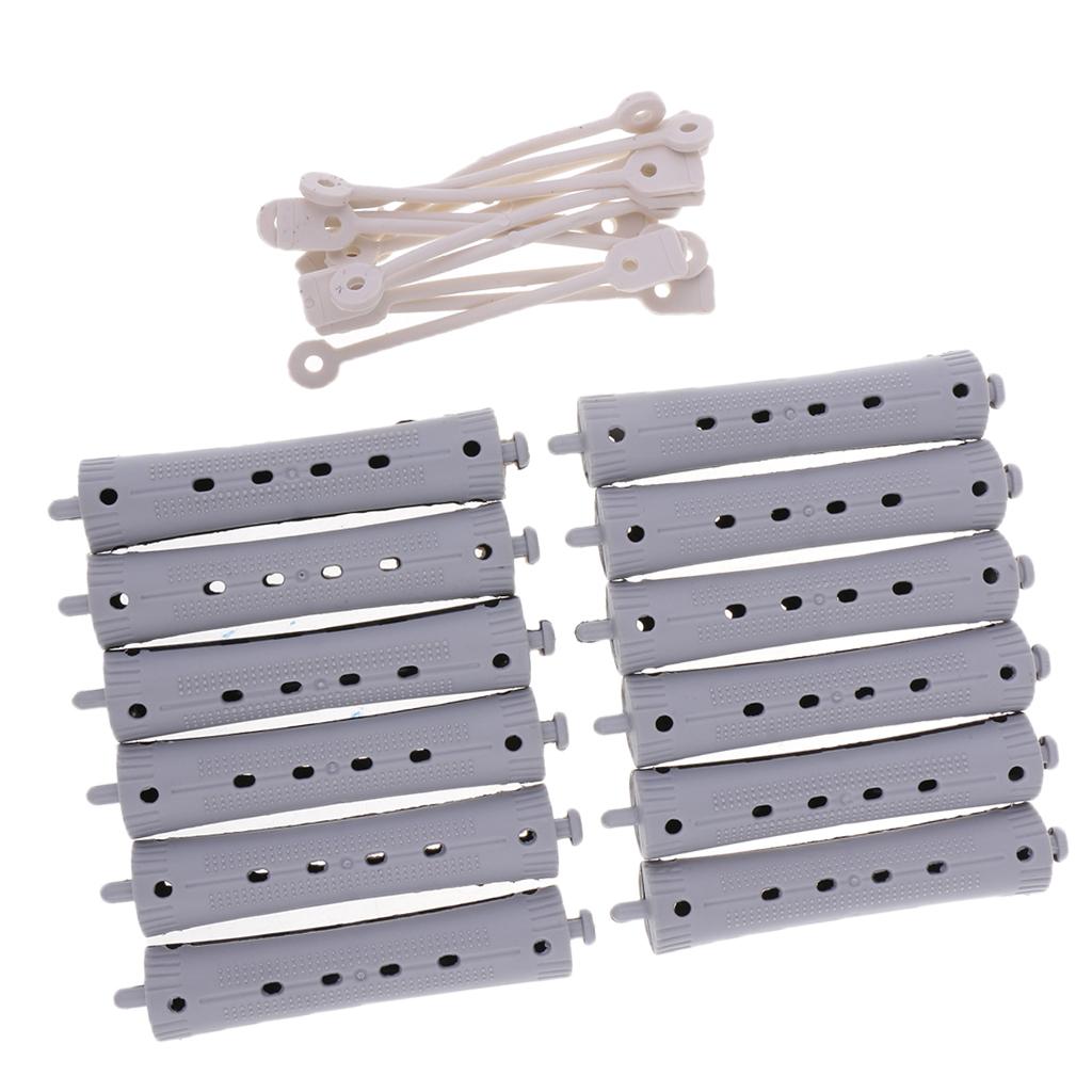 12pcs Hair Curler Clamps Hairdreser Perm Rods Styling DIY 9 X 0.8 Cm