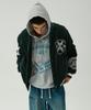 Magoodgan Varsity 5704 Corduroy Padded Wappen Navy Oversized Stadium Jacket