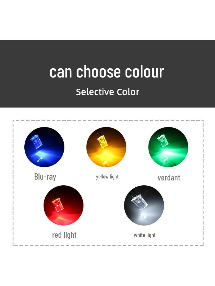 High-Brightness Flat Square LED Indicator Light with Lamp Beads