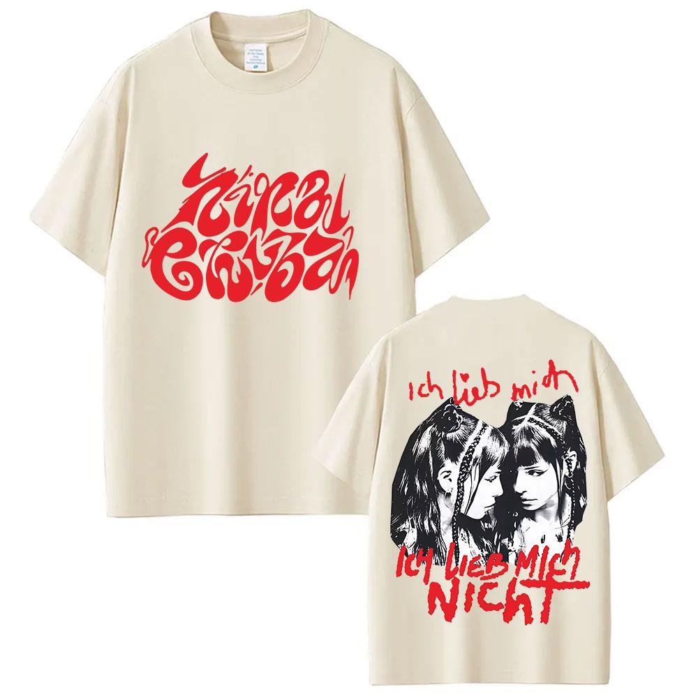 Sängerin Nina Chuba Arena Tour 2026 Grafik T-Shirt Herren Damen Hip Hop Rundhals Baumwolle T-Shirts Mode Übergroß Kurzarm T-Shirts