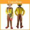 Costum Bărbătesc Cloun Ucigaș Pentru Petreceri de Halloween Salopetă Moale și Confortabilă**
