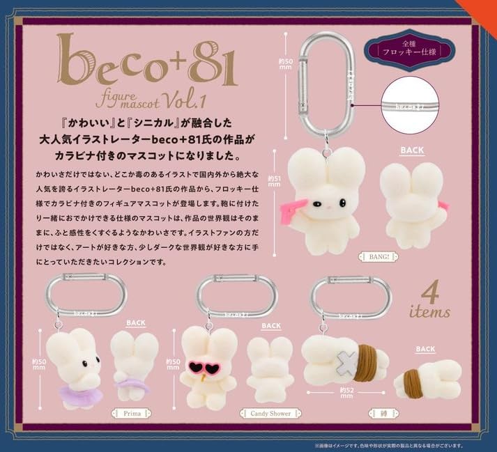 beco+81 Figure Mascot Vol.1 [Complete Set of 4] Capsule Toy